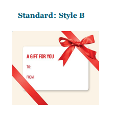 Gift Card Sleeve Standard Style B