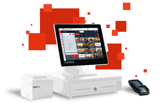 KP 15寸一体机套装 - UP(白色） (新订单, 专业版, 连接到电脑刷卡)